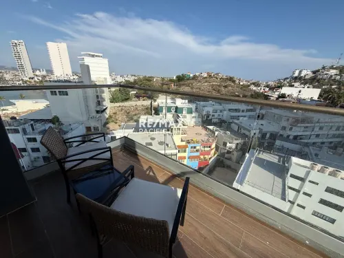 Condo amueblado en renta frente a playa Los Pinos, Punta Bahía