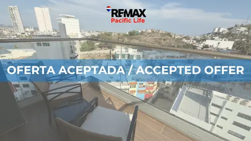 Condo amueblado en renta frente a playa Los Pinos, Punta Bahía